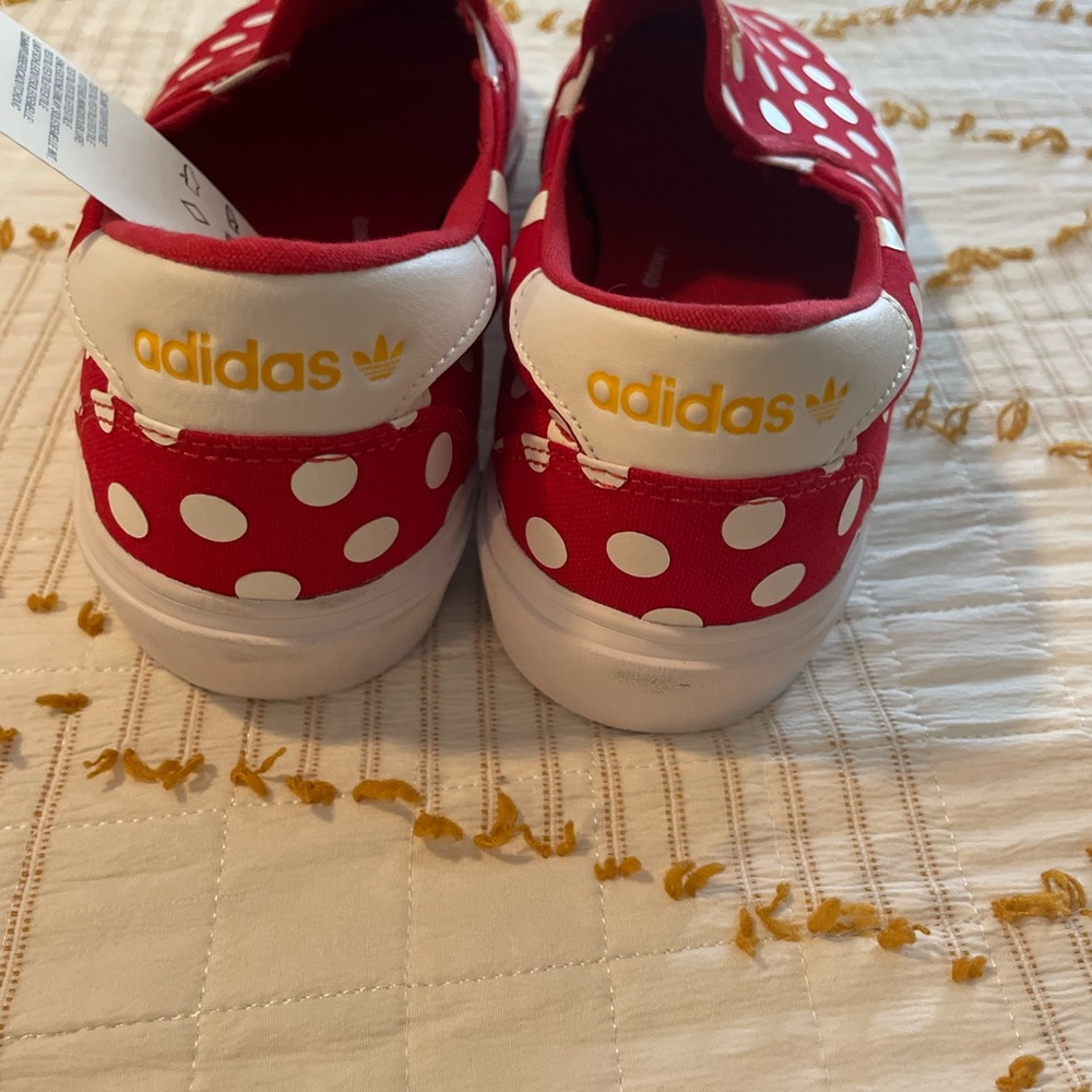 Disney Red and White Polka Dot Slip-On Sneakers - Picture 9 of 10